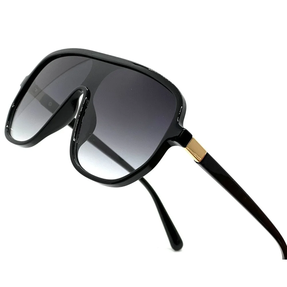 Sunglasses Men's Fashion Oversized Black Frame Designer Shades Retro Street Wear